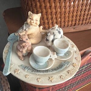 Vintage "Hey Diddle Diddle" Nursery Rhymes Miniature Tea Set COMPLETE